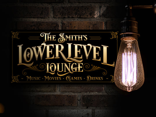 Lower Level Bar Sign - Personalized