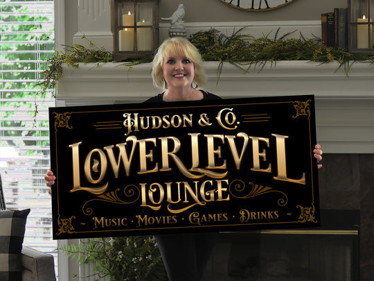 Lower Level Bar Sign - Personalized