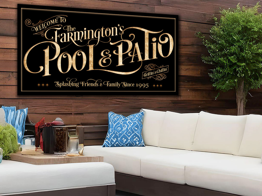 Personalized Pool & Patio Sign