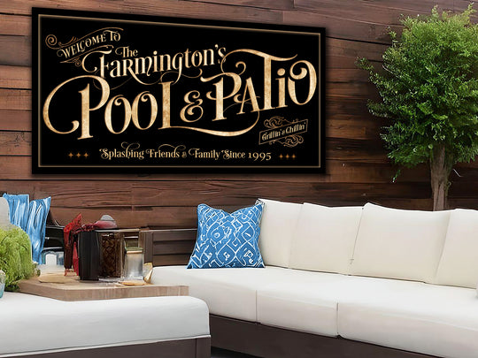 Personalized Pool & Patio Sign