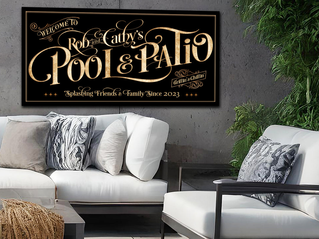 Personalized Pool & Patio Sign
