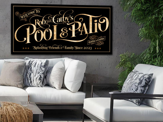 Personalized Pool & Patio Sign