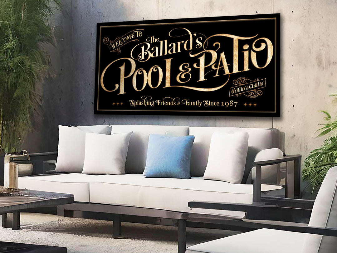 Personalized Pool & Patio Sign