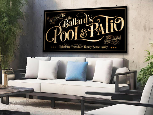 Personalized Pool & Patio Sign