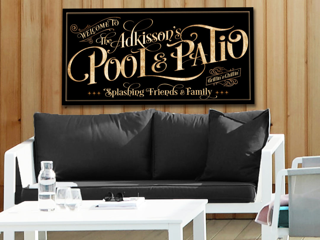 Personalized Pool & Patio Sign