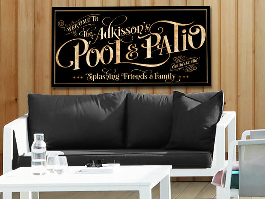 Personalized Pool & Patio Sign