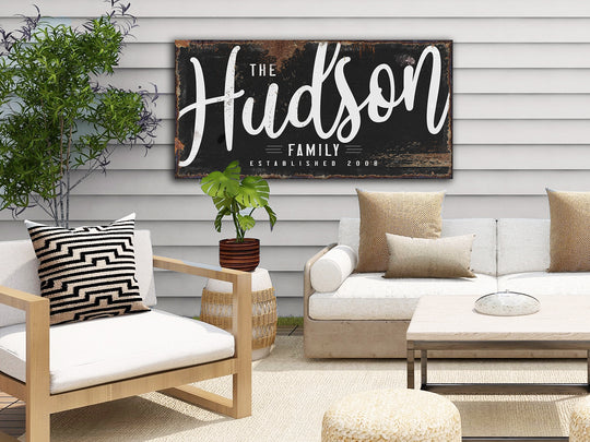 Rustic Family Name Sign