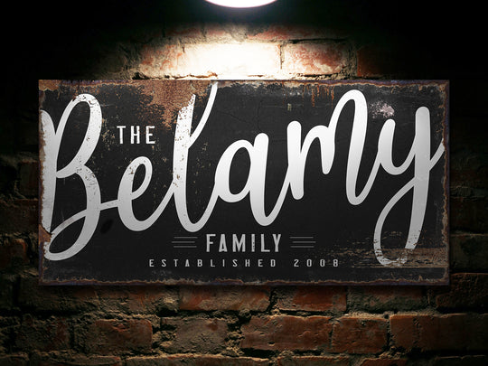 Rustic Family Name Sign