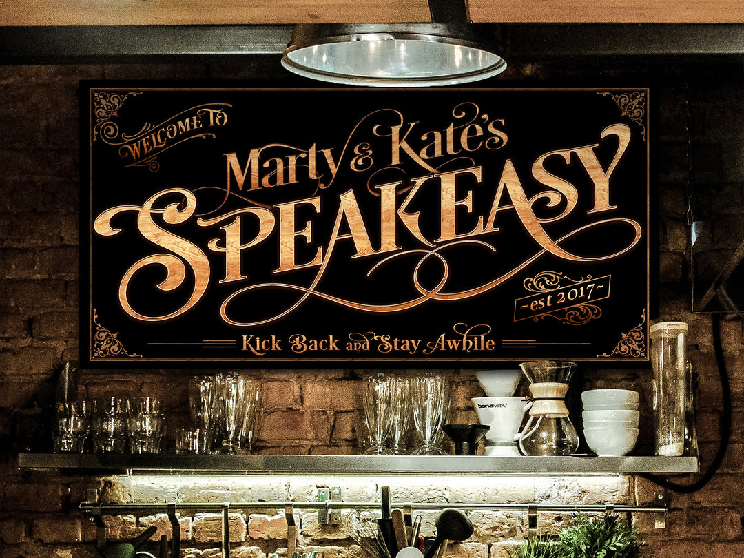 Family Speakeasy Bar Sign