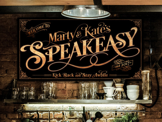 Family Speakeasy Bar Sign