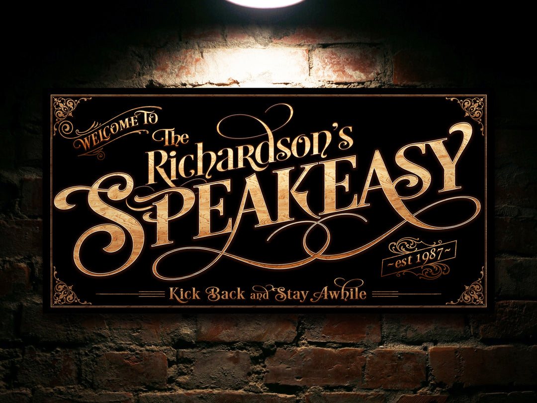 Family Speakeasy Bar Sign