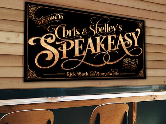 Family Speakeasy Bar Sign