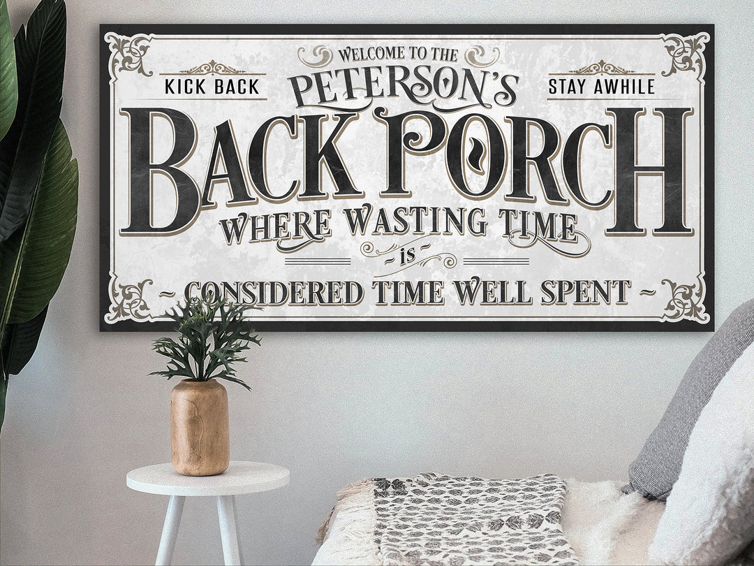 Family Name Back Porch Sign
