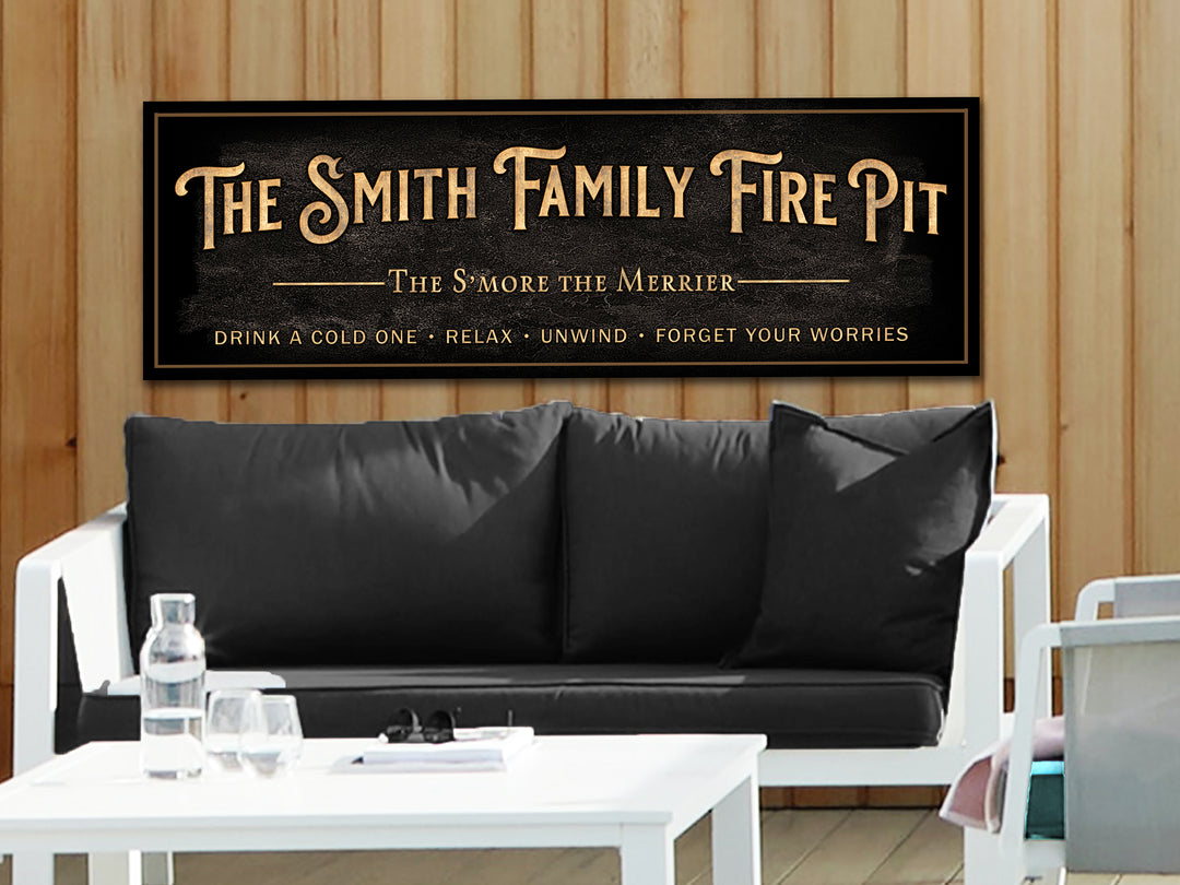 Personalized Fire Pit Sign