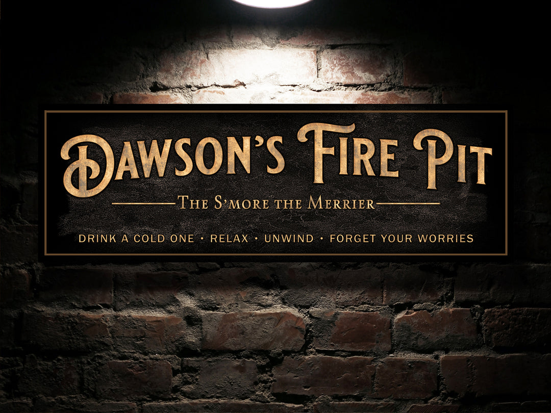 Personalized Fire Pit Sign
