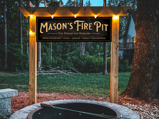 Personalized Fire Pit Sign