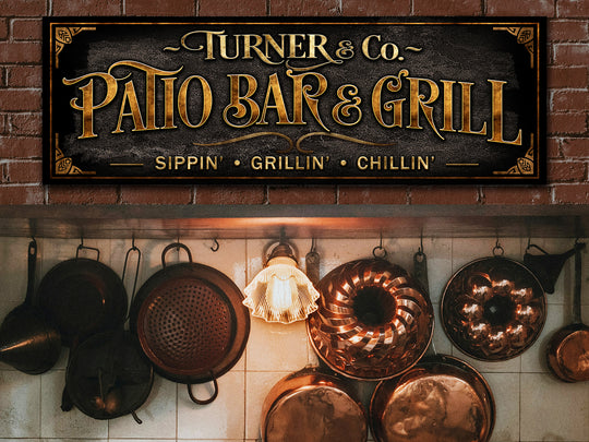 Patio Bar & Grill Sign