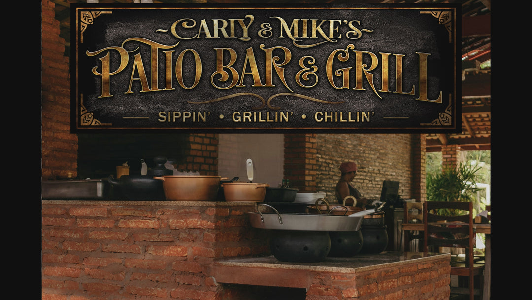 Patio Bar & Grill Sign