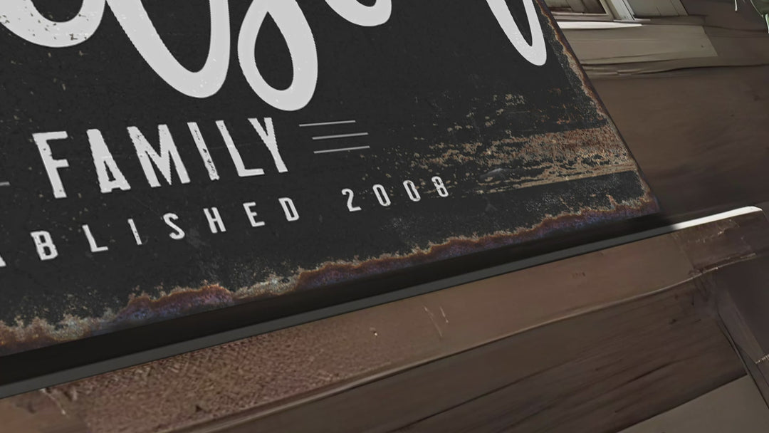 Rustic Family Name Sign