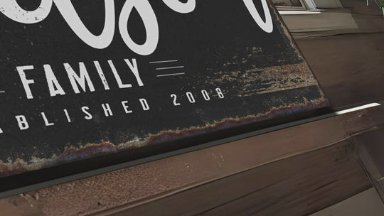 Rustic Family Name Sign