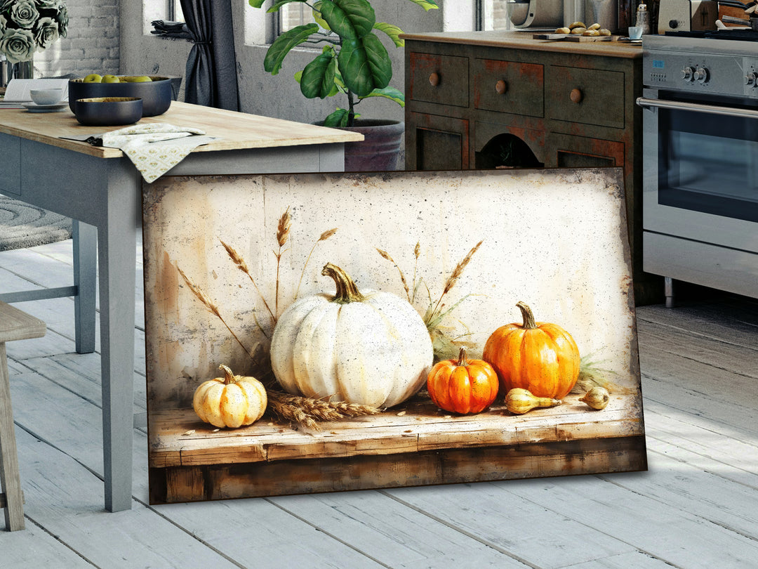 Family Name Fall Signs - Vintage Autumn: Personalized on Metal or Canvas