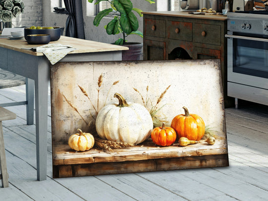 Family Name Fall Signs - Vintage Autumn: Personalized on Metal or Canvas