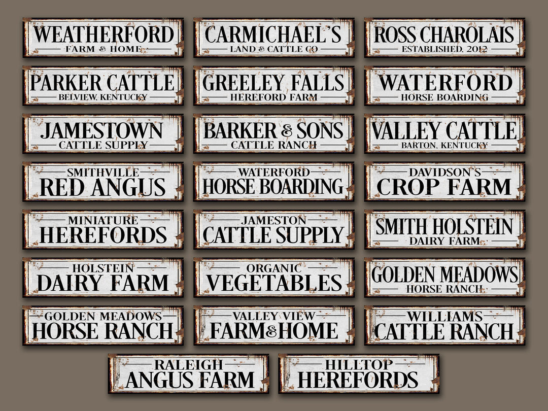 Farm Sign | Ranch Sign | Cattle Sign | Farmhouse Sign | Ranch House Plans | Farm Wall Decor | Distressed Sign