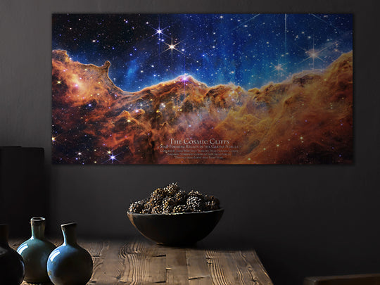 James Webb NASA Space Telescope Image of the Carina Nebula printed on Aluminum