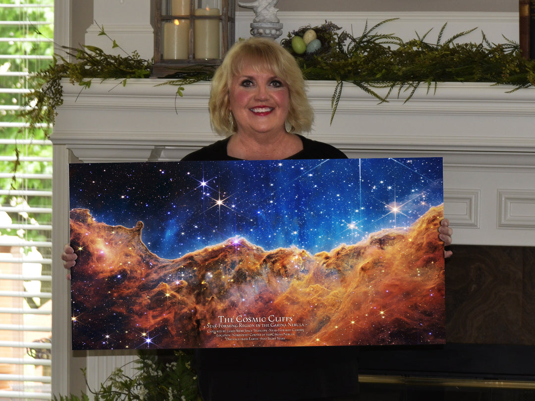 James Webb NASA Space Telescope Image of the Carina Nebula printed on Aluminum