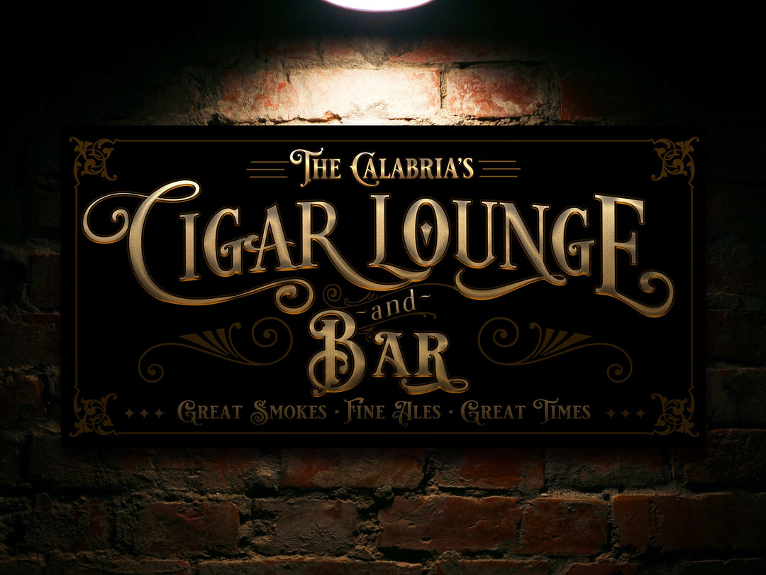 Cigar Bar Sign | Cigar Accessories | Man Cave Decor | Man Cave Sign