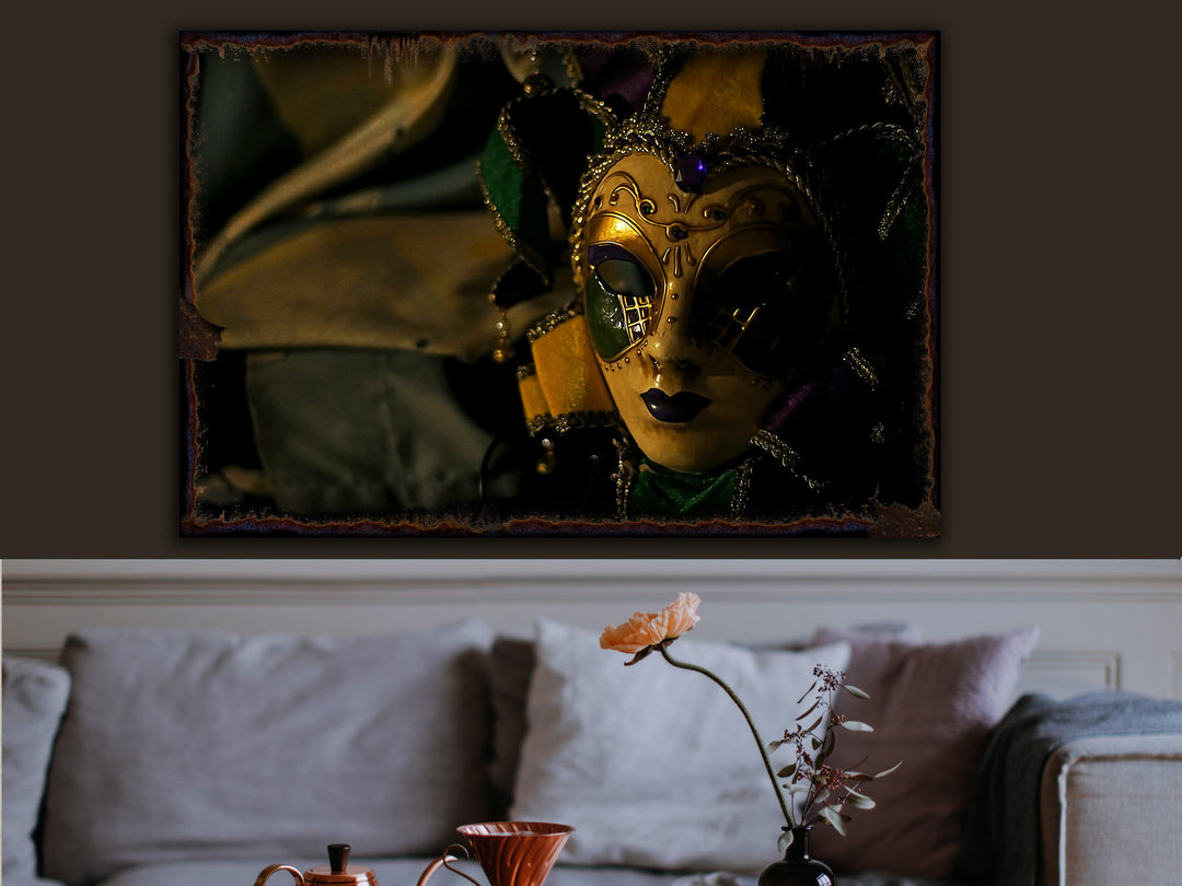 Mardi Gras Decor Sign | Mardi Gras Mask Decor | Mardi Gras 2023 Decor | Urban Rust Mardi Gras | Distressed Mardi Gras 2023