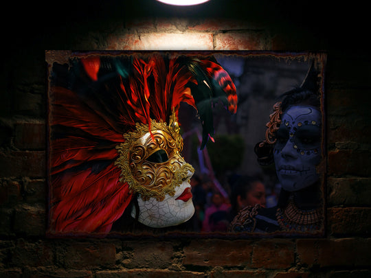 Mardi Gras Wall Decor | Mardi Gras Art | Mardi Gras Mask Decor | Urban Rust Mardi Gras | Distressed Mardi Gras 2023