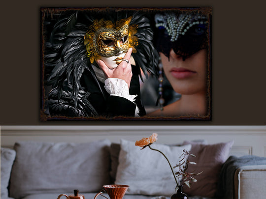 Mardi Gras Decorations | Mardi Gras Art | Mardi Gras Mask Decor | Urban Rust Mardi Gras | Distressed Mardi Gras 2023