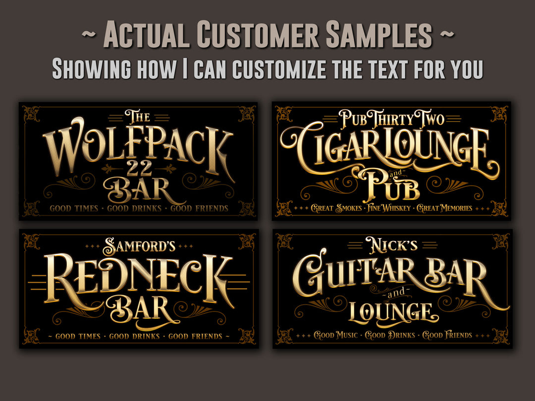 Custom Cigar Bar Sign, Cigar Accessories, Man Cave Home Decor, Personalized Garage Sign