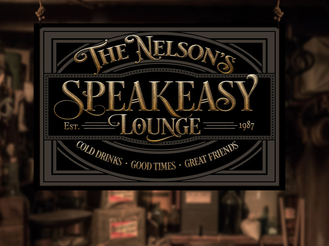 Family Name Speakeasy Sign | Custom Speakeasy Sign | Family Bar Sign | Family Name Sign | Personalized Bar Sign | Vintage Sign | Metal Sign