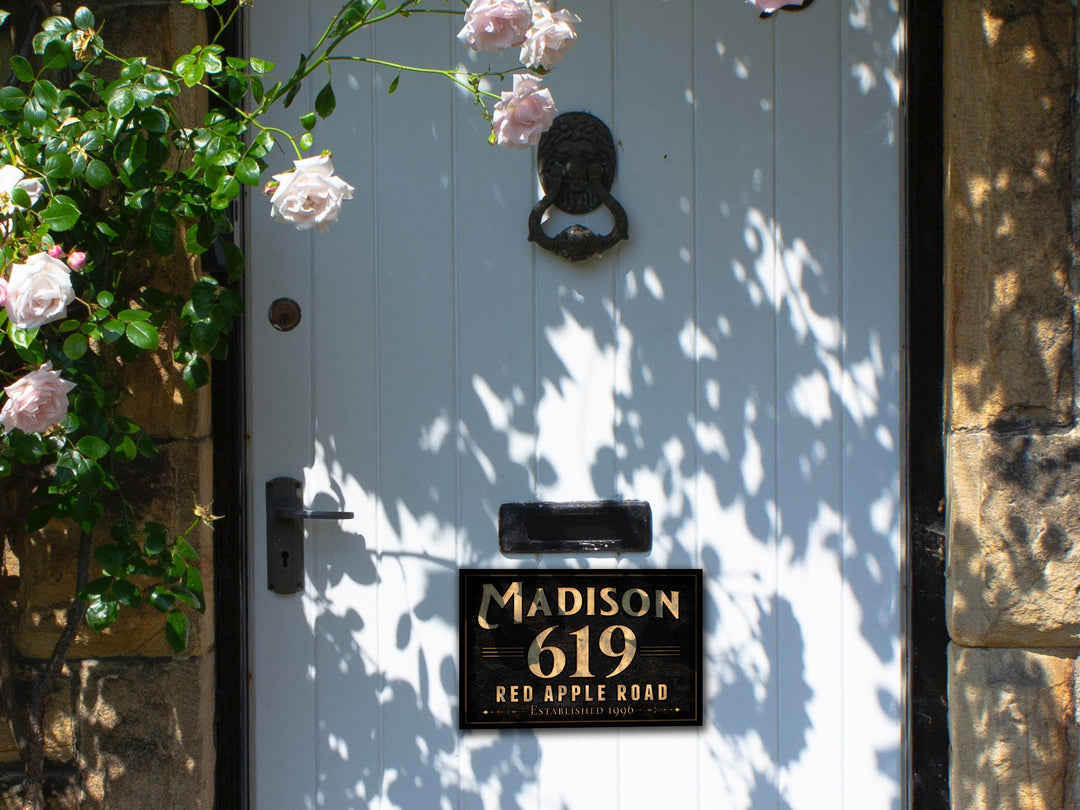 Custom Metal Farmhouse Address Sign | Personalized Family Name and Address Sign | Vintage Address Sign | Modern Farmhouse | Family Sign