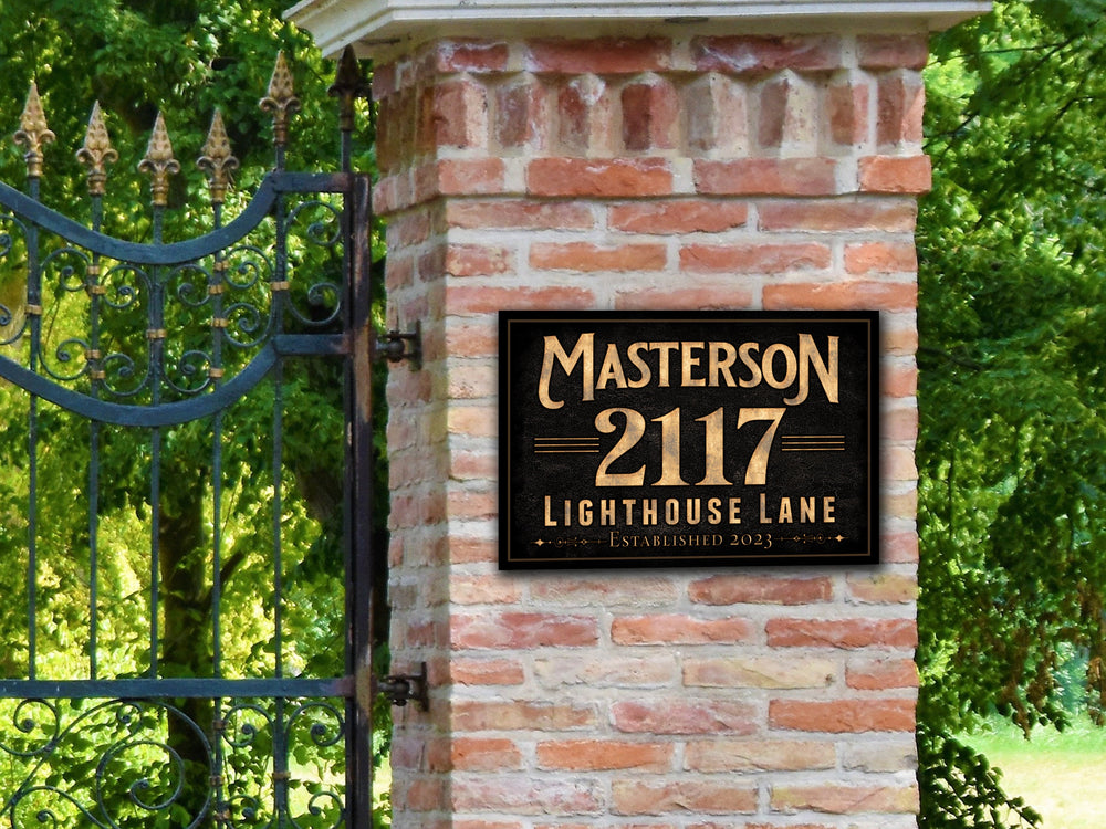 Custom Metal Farmhouse Address Sign | Personalized Family Name and Address Sign | Vintage Address Sign | Modern Farmhouse | Family Sign