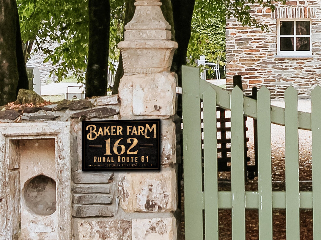 Custom Metal Farmhouse Address Sign | Personalized Family Name and Address Sign | Vintage Address Sign | Modern Farmhouse | Family Sign