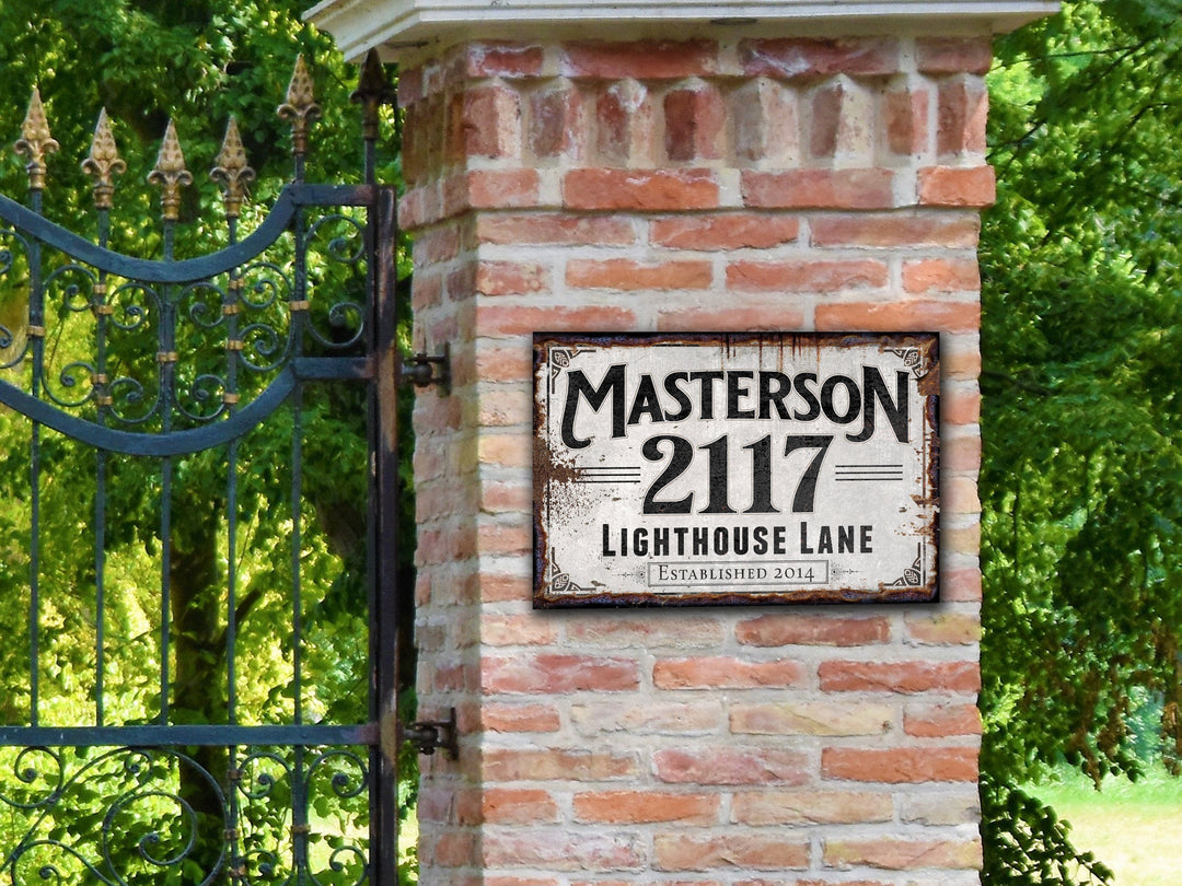 Custom Metal Farmhouse Address Sign | Personalized Family Name and Address Sign | Vintage Address Sign | Modern Farmhouse | Family Sign