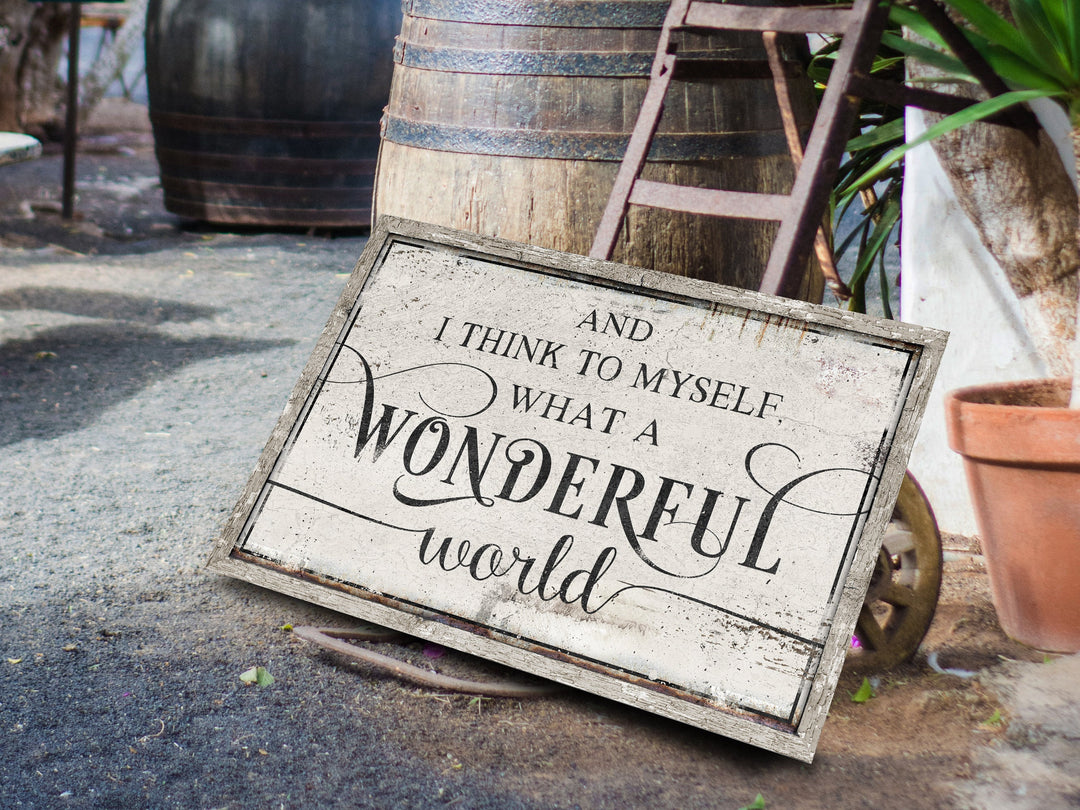 I think to myself, what a wonderful world on Canvas or Metal wall art for Christmas season.