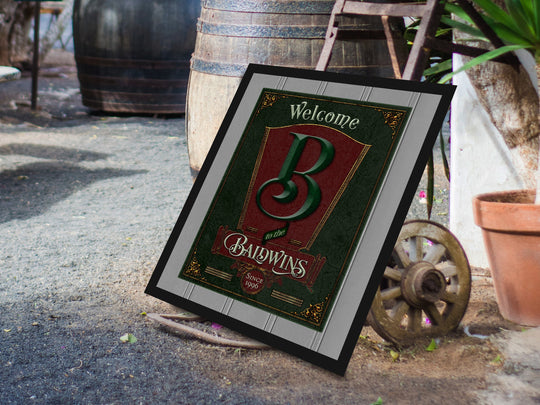Family Name Vintage Holiday Monogram Sign | Christmas Monogram | Welcome Sign | Indoor or Outdoor Sign | Farmhouse Sign | Canvas or Metal