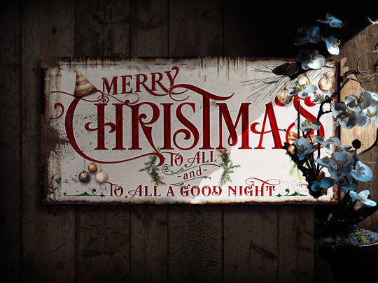 Merry Christmas To All, Christmas Wall Decor, Rustic Christmas Sign, Farmhouse Christmas, Holiday Sign, Christmas Metal, Christmas Canvas
