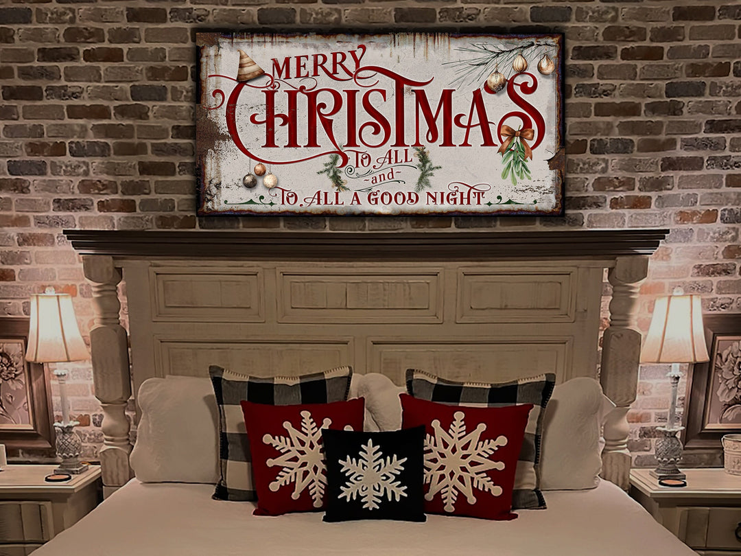 Merry Christmas To All, Christmas Wall Decor, Rustic Christmas Sign, Farmhouse Christmas, Holiday Sign, Christmas Metal, Christmas Canvas