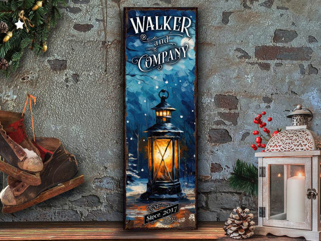 Custom Winter Sign | Custom Christmas Sign | Personalized Winter Sign | Custom Name Sign | Custom Porch Sign | Vertical Farmhouse Sign