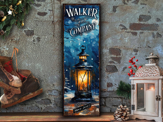 Custom Winter Sign | Custom Christmas Sign | Personalized Winter Sign | Custom Name Sign | Custom Porch Sign | Vertical Farmhouse Sign