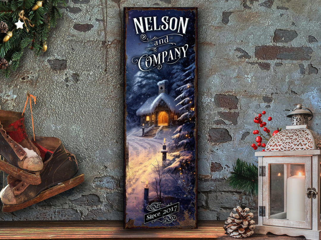 Custom Winter Sign | Custom Homestead Sign | Personalized Winter Sign | Custom Name Sign | Custom Porch Sign | Vertical Farmhouse Sign