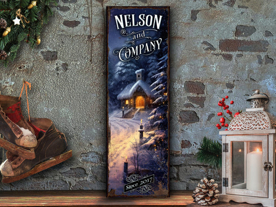 Custom Winter Sign | Custom Homestead Sign | Personalized Winter Sign | Custom Name Sign | Custom Porch Sign | Vertical Farmhouse Sign