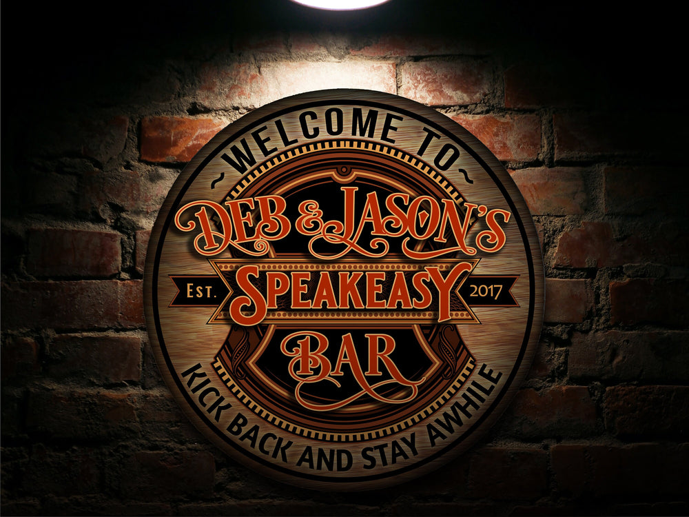 Personalized Speakeasy Bar Sign | Metal Signs | Man Cave Wall Décor | Personalized Speakeasy | Home Bar Accessories | Custom Bar Sign Gift