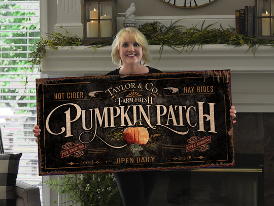 Pumpkin Farm Sign, Pumpkin Patch Sign, Farmhouse Fall Decor, Autumn Vintage Sign, Farmhouse Wall Decor, Distressed Pumpkin Patch Sign