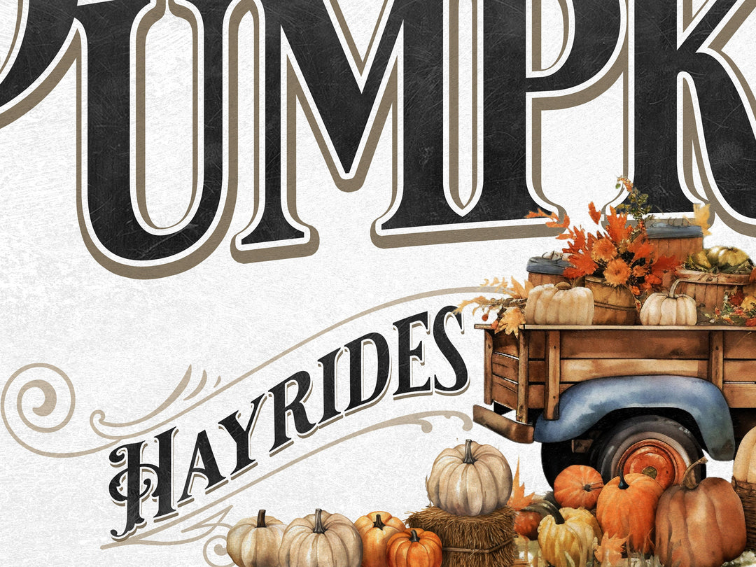 Pumpkin Farm Sign | Farmhouse Pumpkin Sign | Personalized Fall Sign | Autumn Sign | Custom Family Name Fall Sign | Autumn Pumpkin Decor